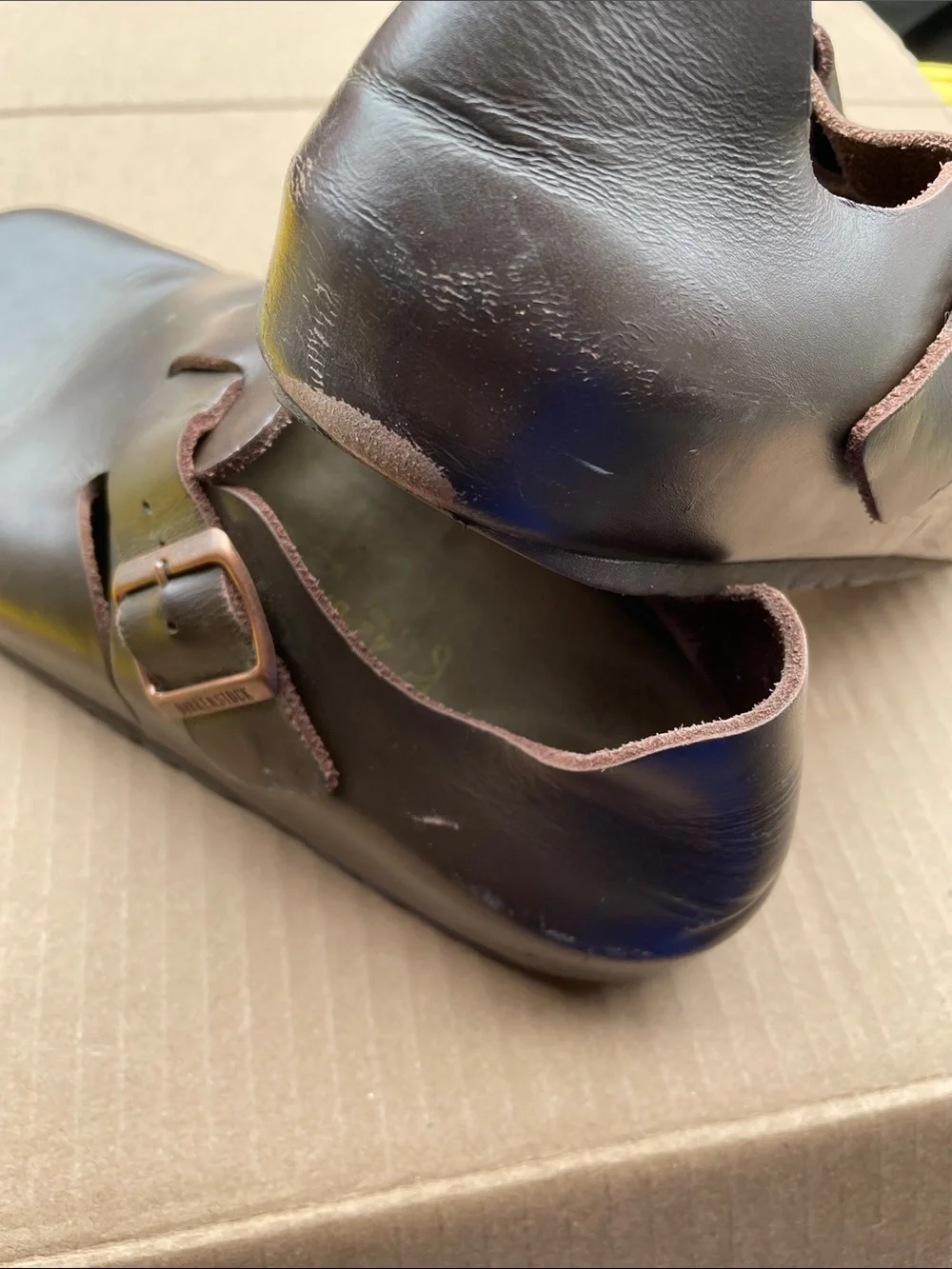 Birkenstock Brown Leather Slip-On Loafers